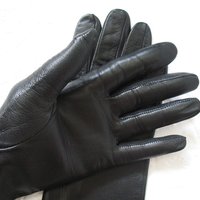 Vintage Gloves Black Kid Leather Matinee Mid Century Style NOS Lg Size Downton Miss Fisher Steampunk Cosplay Free  Ship USA   WhenRosesBloom