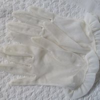 Vintage Gloves Sheer White Net Retro Cosplay Mid Century Wedding 1st Communion Tea Dance Downton Tea Party Free Ship  US When Roses Bloom