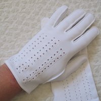 Vintage White Gloves Sz 6.5 Tailored Retro Tea Mid Century Wedding Bride Bridesmaid Downton Miss Fisher Cosplay WhenRosesBloom