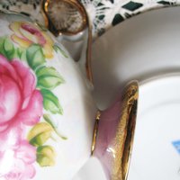 Vintage Footed Tea Cup Pink Roses Made Japan Mid Century Retro Elegant Tea Gift Victoria Downtown Tea Cottage Shabby Chic WhenRosesBloom
