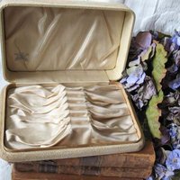 Silver Tea Spoons Sheraton Pattern Set 6 Circa 1910 Vintage Tea Dessert Presentation Box Gift  Antique Victorian WhenRosesBloom