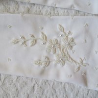 White Gloves Sz 7 8 Pearls Wedding Tea Dance Vintage NOS Matinee Evening Retro Mid Century Hollywood Glamour Free Ship US   WhenRosesBloom