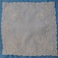 Vintage Madeira Hanky  Wedding Keepsake Mother of the Bride Remembrance Heirloom NOS Fancy Floral Embroidery  FREE Ship  US  WhenRosesBloom