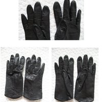 Vintage Gloves Black Leather Retro Mid Century Tea Party Elegant Steampunk Downton Miss Fisher Cosplay Free Ship in US When Roses Bloom