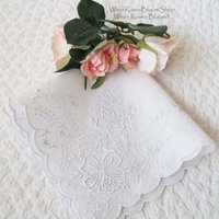 Vintage Madeira Hanky  Wedding Keepsake Mother of the Bride Remembrance Heirloom NOS Fancy Floral Embroidery  FREE Ship  US  WhenRosesBloom
