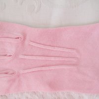 Pink Gloves Sz 6 1/2 Vintage Matinee Wedding Tea Retro Mid Century Bridal Downton Jane Austen Dress Cosplay Free Ship  US When Roses Bloom