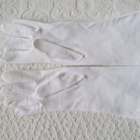 Vintage White Gloves Sz 7 Matinee Evening Retro Mid Century Wedding Tea Dance Downton J Austen  Retro Cosplay Free Ship US WhenRosesBloom