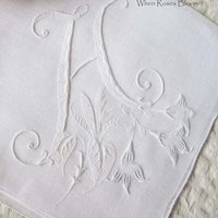 Vintage Madeira Hanky H Initial Monogram Wedding Keepsake Gift Handkerchief Remembrance Romantic Heirloom  Free Ship US WhenRosesBloom