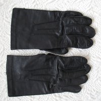 Gloves Size 9 Black Leather Vintage Downton Steampunk Victorian Austen Gentleman Dandy Cosplay Style Shipping Incl. in USA WhenRosesBloom