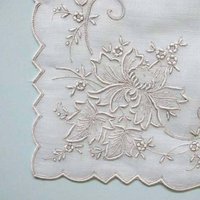 Vintage Madeira Hanky Antique Ornate Heirloom Wedding Keepsake Remembrance Heirloom Embroidery Free Ship  US  WhenRosesBloom