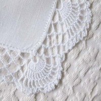 Vintage White Hanky Crochet Lace Wedding Heirloom Classic Keepsake  Remembrance Handkerchief Baby Gift   Free shipping in US  WhenRosesBloom