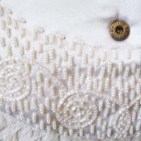 White Beaded Purse Vintage  Mid Century Retro Evening Purse Wedding Classic Dance Cocktail Party 20s Gatsby Cosplay Style NOS WhenRosesBloom