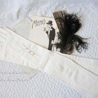 Gloves White  Sz 7 Formal Debutante Presentation Italian Kid Leather NOS Elegant Wedding Dance Austen Retro Hollywood Glamour WhenRosesBloom