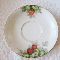 Vintage Footed Tea Cup Occupied Japan  Strawberries Mid Century TeaTime Gift  Victoria Downton Farmhouse Cottage Shabby Chic WhenRosesBloom