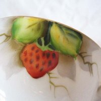 Vintage Footed Tea Cup Occupied Japan  Strawberries Mid Century TeaTime Gift  Victoria Downton Farmhouse Cottage Shabby Chic WhenRosesBloom