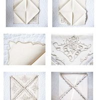Vintage Madeira Napkins Set/4 Cutwork Embroidery Heirloom Linens NOS new old stock elegant tea napkins Shabby Chic Cottage  When Roses Bloom