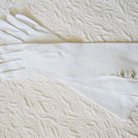 White Gloves Sz 7 1/2 Vintage Wedding Debutante Tea Party Dance Downton J Austen Cosplay Elegant Hollywood Mid Century Style WhenRosesBloom