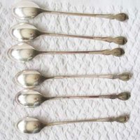 Ice Tea Spoons Vintage Silver Reflection Pattern Set of 6  Party Smoothie Ice Cream Shake Tea Time Silver Gift Classic Tea WhenRosesBloom