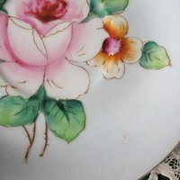 Vintage Tea Cup Footed Blue Pink Roses Made in Japan Tea Time Gift Mid Century Victoria Downton Abbey Cottage Shabby Chic WhenRosesBloom
