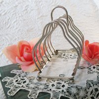 Vintage Silver Toast Letter Rack Estate Silver English Afternoon Tea Shabby Chic Minimalist Jane Austen Downton Abbey Tea WhenRosesBloom