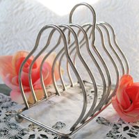 Vintage Silver Toast Letter Rack Estate Silver English Afternoon Tea Shabby Chic Minimalist Jane Austen Downton Abbey Tea WhenRosesBloom