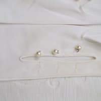 Vintage Gloves White Debutante Long Opera 3 Button Mid Century Wedding Style Downton Titanic Jane Austen Cosplay When Roses Bloom