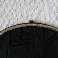 Vintage Black Purse Evening Hand Bag Rhinestones Mid Century Retro Classic Hollywood Glamour for Dance Cocktail Party WhenRosesBloom