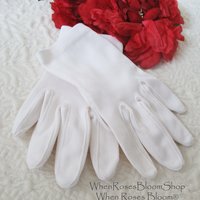 White Gloves Vintage Tea Party 1st Communion Wedding Dance Party Dress Child Gloves Free Ship US Victoria Downton  Cosplay  WhenRosesBloom