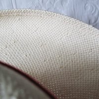 Vintage White Hat Straw Boater Panama Classic Tailored Elegance Tea Party Hat Retro Princess Diana Kate  Eric Javets Lily J  WhenRosesBloom