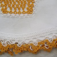 Pillowcase Tatted Lace Edge Flower Basket Heirloom New Old Shabby Chic Farmhouse Cottage Style Free Shipping in US WhenRosesBloom