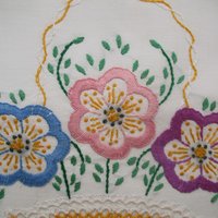 Pillowcase Tatted Lace Edge Flower Basket Heirloom New Old Shabby Chic Farmhouse Cottage Style Free Shipping in US WhenRosesBloom