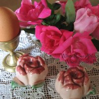 Vintage California Pottery Rose Salt Pepper Sylvans Shabby Chic Cottage Farmhouse Romantic Retro Mid Century Urban Style WhenRosesBloom