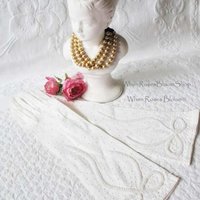 White Gloves Vintage Wedding Tea Retro Mid Century Matinee Bride Bridesmaid Downton J Austen Titanic  Cosplay Free Ship  US When Roses Bloom