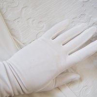 Vintage Gloves White Debutante Long Opera 3 Button Mid Century Wedding Style Downton Titanic Jane Austen Cosplay When Roses Bloom