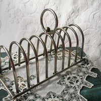 Silver Toast Letter Rack Vintage Estate Silver English Afternoon Tea Shabby Chic Minimalist Jane Austen Downton Abbey Tea WhenRosesBloom