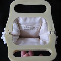 Vintage Italian Purse White Crochet Raffia Beads Boho Bohemian Retro Mid Century Suburban Chic Summer HandBag Casual Classic WhenRosesBloom