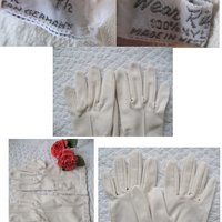 Beige Gloves Size 7 1/2 Vintage Retro Tea Party Wedding Dance Bride Bridesmaid Mid Century 50s 60s Cosplay Free Shipping  US WhenRosesBloom