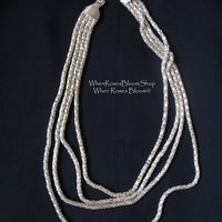 Silver Necklace Multi Chain Drape Statement Necklace Boho Gypsy Retro Style Elegant Wedding Vintage Necklace  WhenRosesBloom