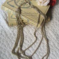 Silver Necklace Multi Chain Drape Statement Necklace Boho Gypsy Retro Style Elegant Wedding Vintage Necklace  WhenRosesBloom