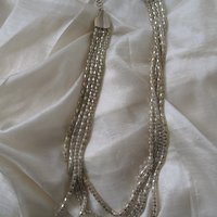 Silver Necklace Multi Chain Drape Statement Necklace Boho Gypsy Retro Style Elegant Wedding Vintage Necklace  WhenRosesBloom