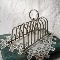 Silver Toast Letter Rack Vintage Estate Silver English Afternoon Tea Shabby Chic Minimalist Jane Austen Downton Abbey Tea WhenRosesBloom