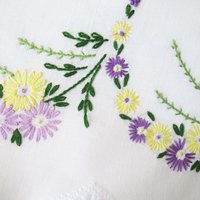 Vintage Pillowcases Pr  Crochet Lace Edges Wildflowers Trousseau NOS Shabby Chic Farmhouse Cottage Style Free Shipping in US WhenRosesBloom