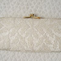 Vintage Purse White Beaded  Evening Bag Mid Century Retro Classic Glamour Wedding Dance Cocktail Party Clutch Purse  WhenRosesBloom