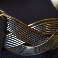 Vintage Bracelet Wire Braid Design Casual Retro 70s 80s Boho Gypsy Hipster Retro Jewelry Gift  WhenRosesBloom
