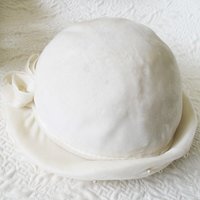Vintage White Cloche Hat Wedding Cap Elegant Bridal 1st Communion hat Retro Dressy Hat for Tea Downton  Gatsby Cosplay WhenRosesBloom