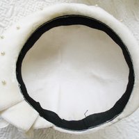 Vintage White Cloche Hat Wedding Cap Elegant Bridal 1st Communion hat Retro Dressy Hat for Tea Downton  Gatsby Cosplay WhenRosesBloom