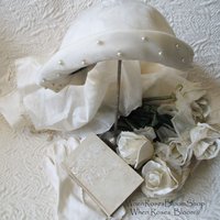 Vintage White Cloche Hat Wedding Cap Elegant Bridal 1st Communion hat Retro Dressy Hat for Tea Downton  Gatsby Cosplay WhenRosesBloom