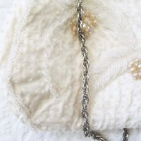 Vintage Purse White  Beaded Formal Evening Bag Elegant Handbag Wedding Tea Party Cocktail Party Deubutante Classic Bridal WhenRosesBloom