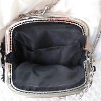 Black Beaded Purse Evening Bag Vintage Retro Cocktail Party Evening Purse Classic Style Glamour Dance Steampunk Cosplay WhenRosesBloom