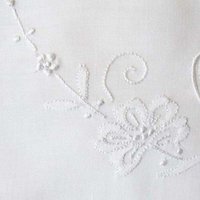 Vintage White Madeira Hanky R Initial Monogram Wedding Keepsake Gift Handkerchief Remembrance Heirloom Free Ship  US WhenRosesBloom